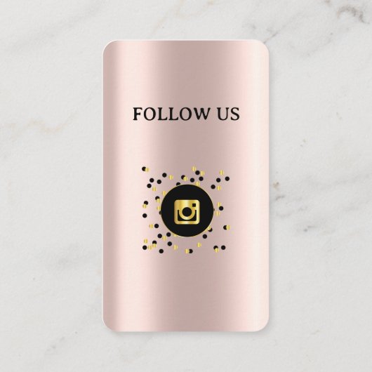 Rose d'or - Médias sociaux Carte de visite de code (Dos)