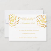 Rose d'or RSVP - Blanc (Devant)