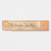 Rose doré Bkg Nom Plaques et panneaux de bureau (Devant)