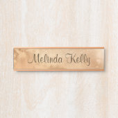 Rose doré Bkg Nom Plaques et panneaux de bureau (Devant)