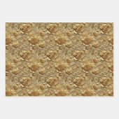 Rose doré et Motif ornemental feuille embelli (Devant 3)