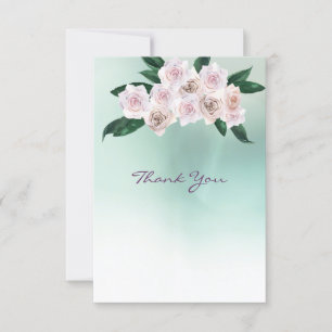 Rose douce Fleurs Mariage Merci