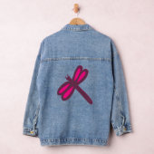 ROSE DRAGONFLY ART LADIES DENIM JACKET (Hangar)
