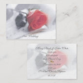 Rose Dream Faire-part de mariage (Devant / Derrière)