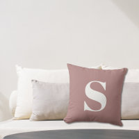 Rose du désert initial Monogramme Coussin extérieu