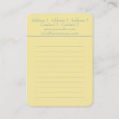 Rose du printemps - Carte de visite (Dos)