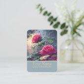 Rose du printemps - Carte de visite (Debout devant)