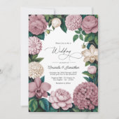 Rose Dust, Silk Blush & Porcelain Cream Wedding Kaart (Voorkant)
