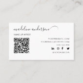 Rose Dusty avec QR Code Carte de visite profession (Devant)