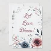 Rose Dusty et Invitation Fête des mariées ivoire (Dos)