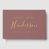 Rose Dusty moderne et Mariage de nom de famille Go (Recto)