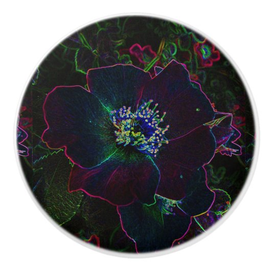 Rose électrique en céramique bouton (Devant)