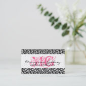 Rose élégant de zèbre de cartes de visite (Debout devant)