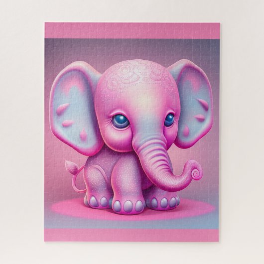 ROSE ELEPHANT CUT ENFANTS JIGSAW PUZZLE (Vertical)