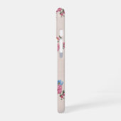 Rose embroidery texture iPhone16 case iPhone 16 Hoesje (Linkerkant)