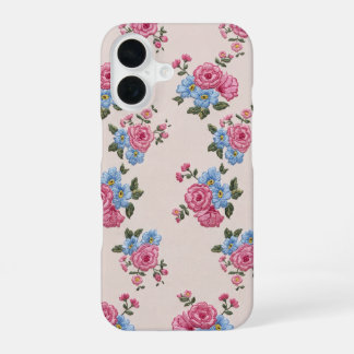 Rose embroidery texture iPhone16 case iPhone 16 Hoesje