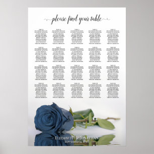 Rose en acier bleu 20 Tableau Mariage