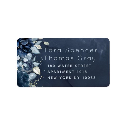 Rose en cascade mariage RSVP Étiquette d'enveloppe (Devant)