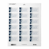 Rose en cascade mariage RSVP Étiquette d'enveloppe (Feuille entière)