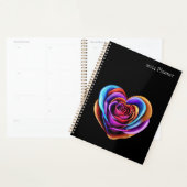 Rose en forme de coeur coloré - (Devant avec enveloppe)