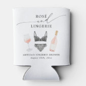 Rosé- en lingerie bruiloftsfeestje blikjeskoeler (Achterkant)