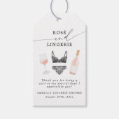 Rosé en Lingerie Vrijgezellenfeest Cadeaulabel (Voorkant)