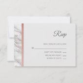 Rose en marbre classique Gold Foil RSVP Menu Maria (Devant)