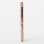 Rose en marbre Gold Girly Ombre Elegant Chic Coque (Dos/Gauche)