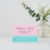 Rose en mer Mariage nautique Cartes de Place (Debout devant)