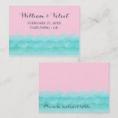 Rose en mer Mariage nautique Cartes de Place (Devant / Derrière)