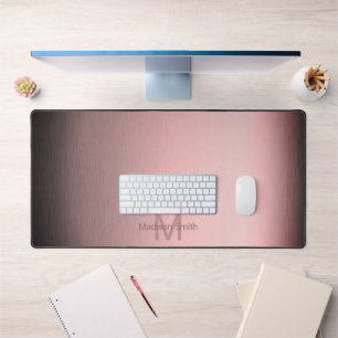 Rose en métal brossé design moderne Monogramme