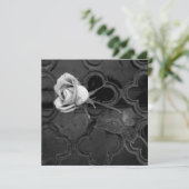 Rose en noir et blanc carte de soutien (Debout devant)