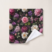 Rose en velours noir (Gant de toilette)