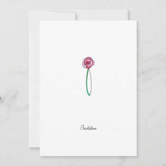 Rose    en verre tendu - Invitation du CP (Devant)