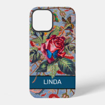 ROSE EN WILLIAM MORRIS iPhone 12 HOESJE DIY NAAM