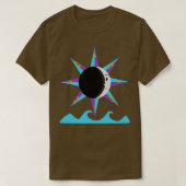 Rose éolien avec lune et mer TShirt (Design devant)
