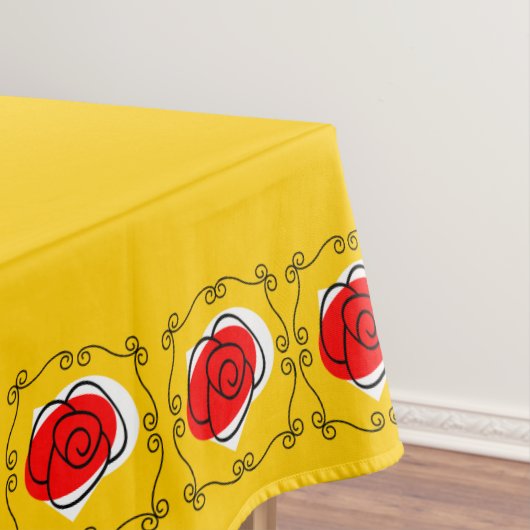Rose Espagnol Coins nappe 60 x 84 (In Situ)