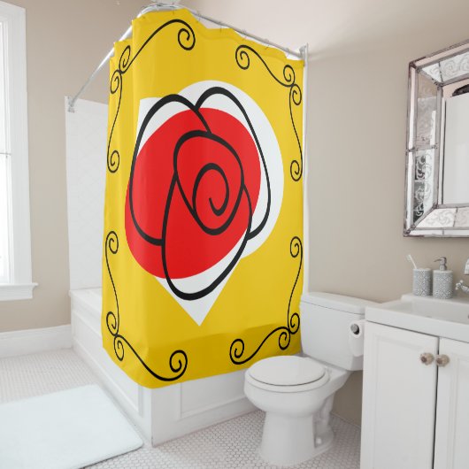 Rose espagnol Corners rideau de douche (En situation)