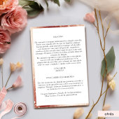 Rose espagnol Gold Floral Quinceanera Programme