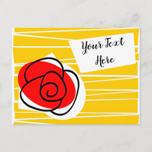Rose espagnol Texte paysage carte postale