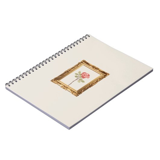 Rose esthétique cadre Carnet spirale (Côté gauche)