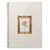 Rose esthétique cadre Carnet spirale (Devant)