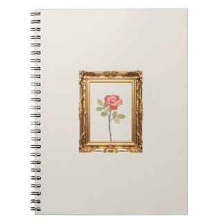 Rose esthétique cadre Carnet spirale