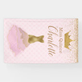 Rose et bannière fascinante de Quinceañera de robe (Horizontal)