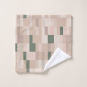 Rose et beige (Gant de toilette)