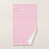 Rose et blanc avec serviette de bain pour enfants  (Serviette à main)