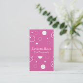 Rose et blanc bouillonne le carte de visite (Debout devant)