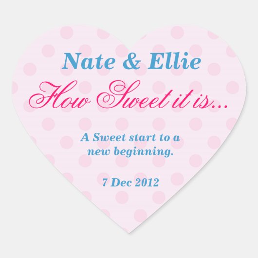 Rose et blanc Dotty Comme il est doux Sticker (Devant)