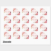 Rose Et Blanc Rose Et Peony Soy Étiquettes (Feuille)