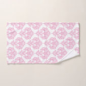 Rose et Blanc Royal Glam Damassé Féminin Glam (Serviette à main)